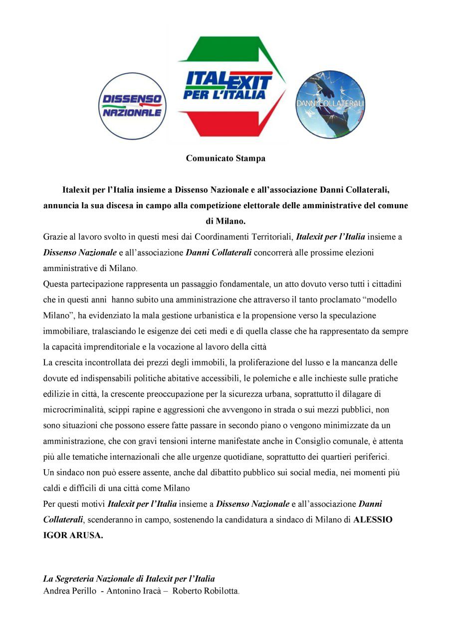 Pagina comunicato stampa